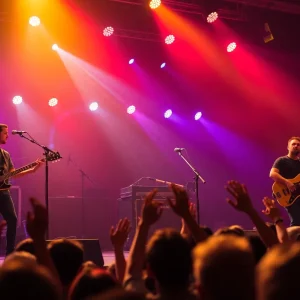 Concert with CAIN and TobyMac performing on stage