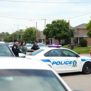 Police officers responding to car break-ins in Georgetown Township