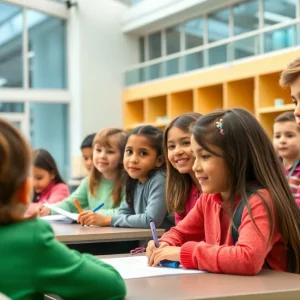 Students and teachers engaging in a classroom setting at Grand Rapids Public Schools.