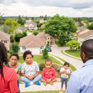 A suburban neighborhood in Grand Rapids with a focus on diverse families and homeownership.