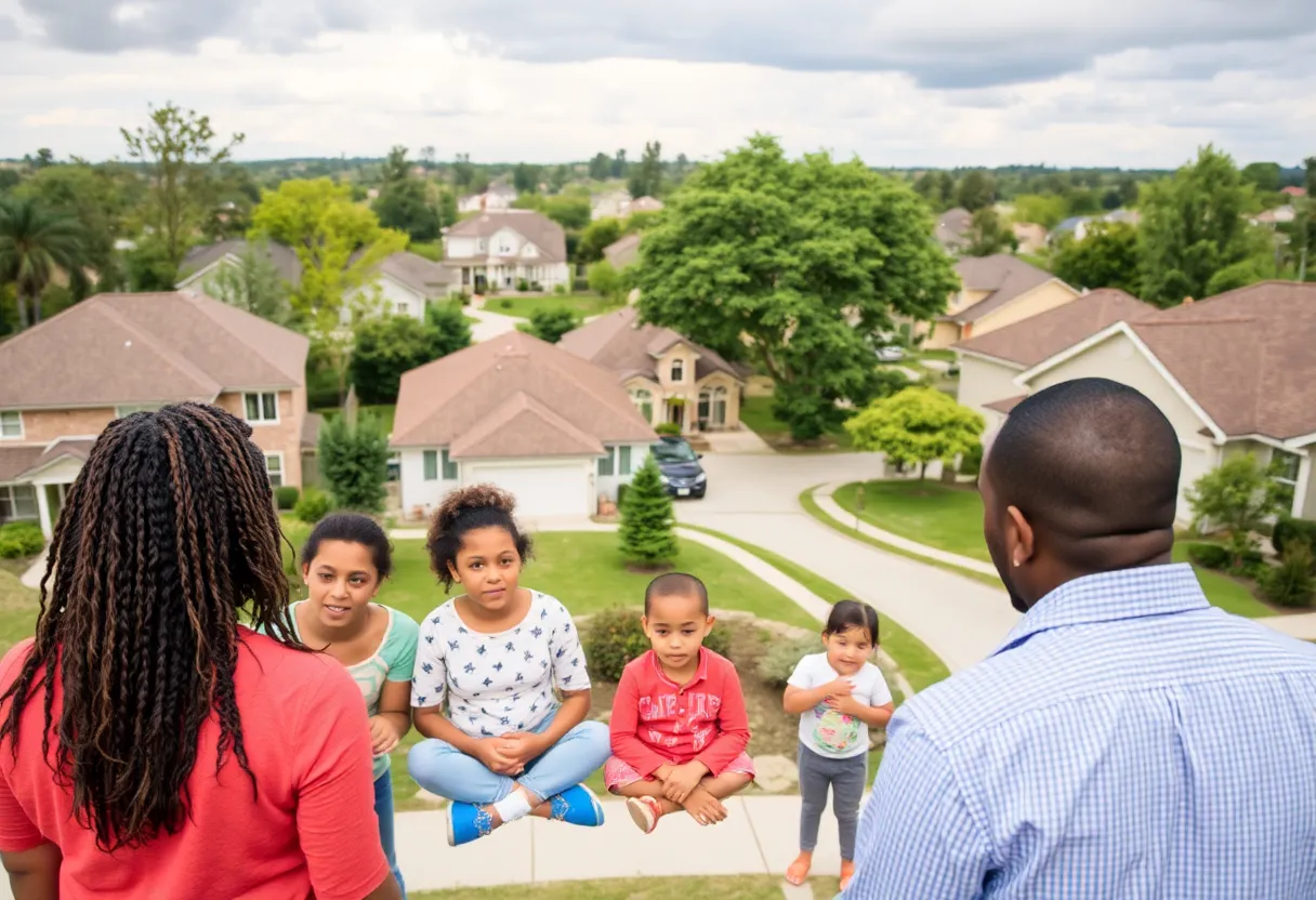 A suburban neighborhood in Grand Rapids with a focus on diverse families and homeownership.