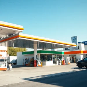 Newly constructed Maverik gas station in Wyoming, Michigan