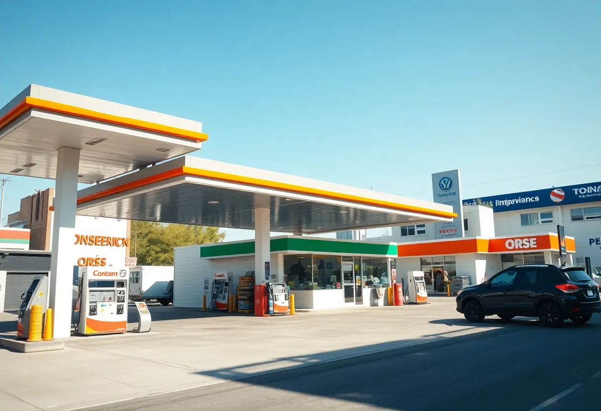 Newly constructed Maverik gas station in Wyoming, Michigan