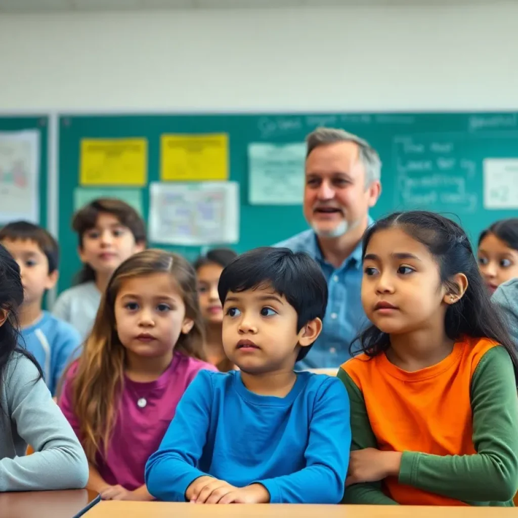 Diverse students in a supportive classroom