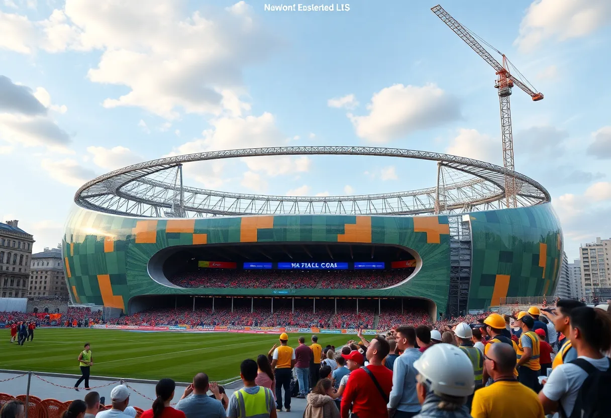 Concept art of the new Amway Stadium in Grand Rapids