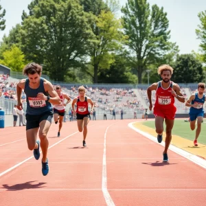 Athletes from Bear Lake track and field team competing in events
