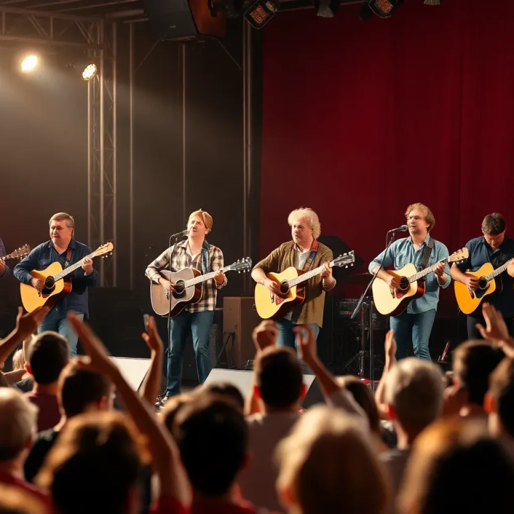 Audience enjoying a live bluegrass concert at Van Andel Arena