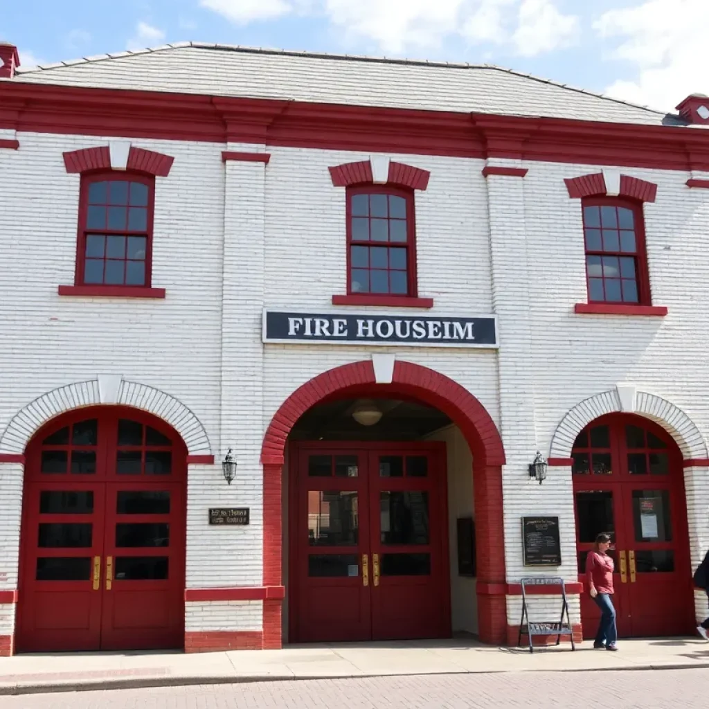 Exterior view of Engine House No. 5 Museum highlighting its architectural features.