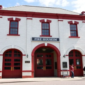 Exterior view of Engine House No. 5 Museum highlighting its architectural features.