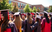 Graduation ceremony at a high school in Kent and Ottawa counties
