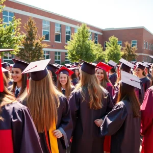 Graduation ceremony at a high school in Kent and Ottawa counties