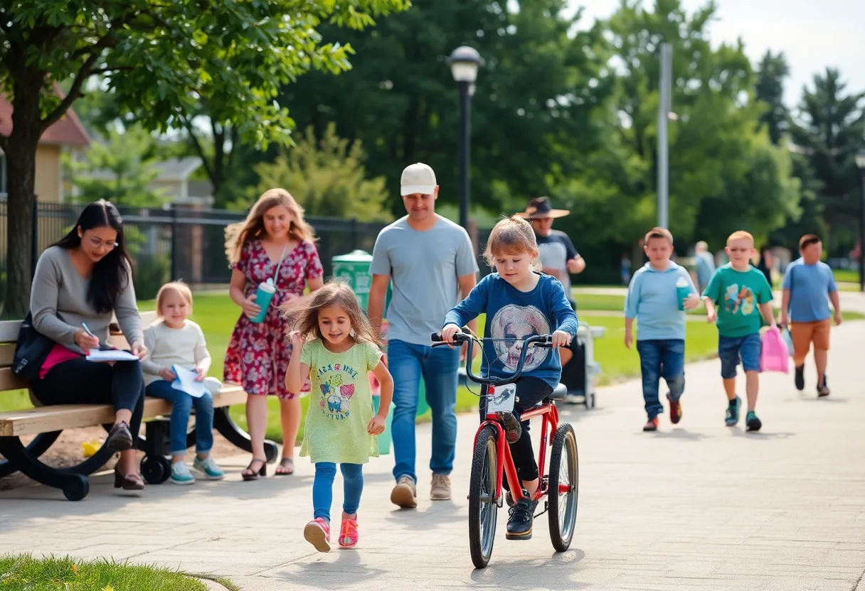 Families enjoying outdoor events in Grand Rapids, highlighting community safety and support.