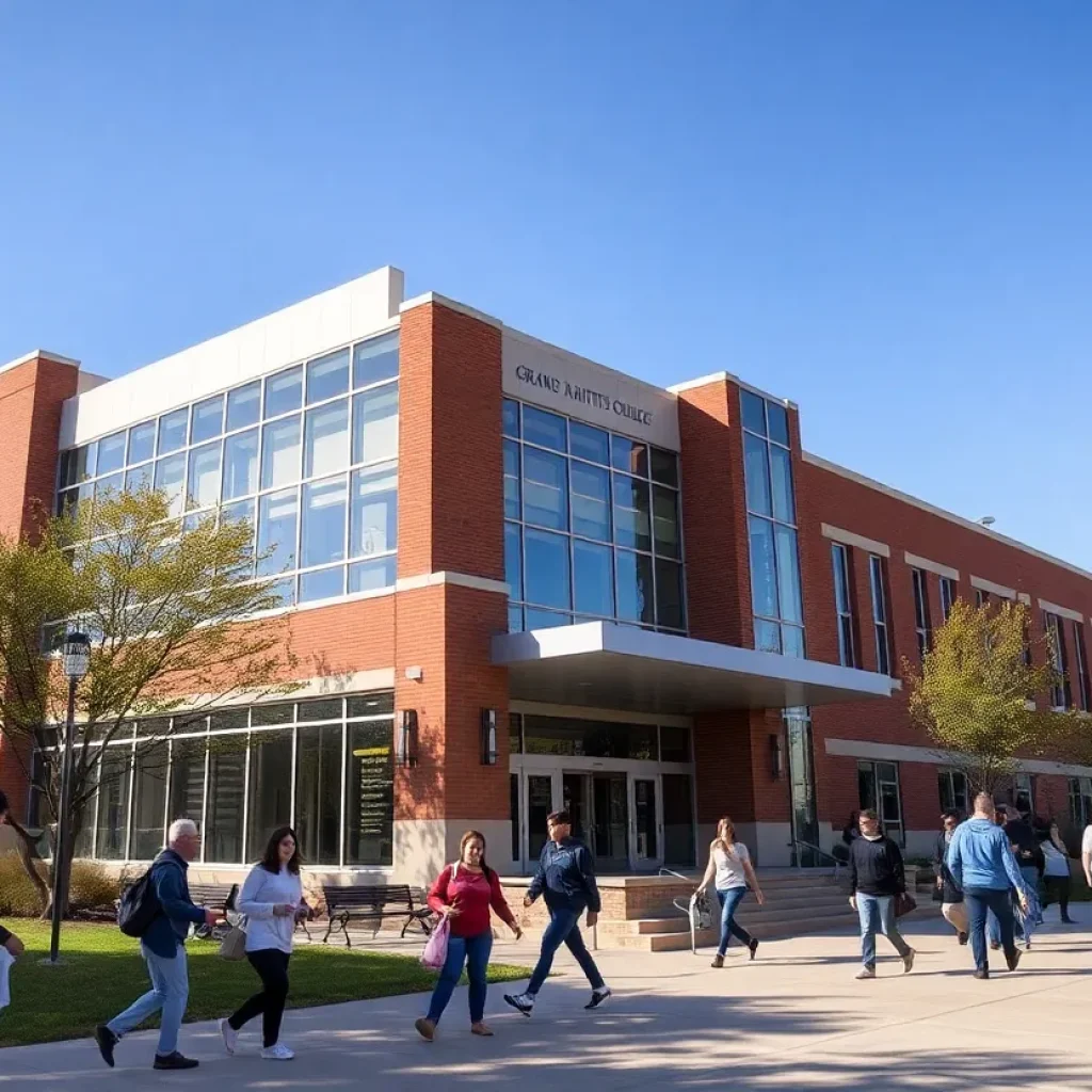 Students at Grand Rapids Community College campus