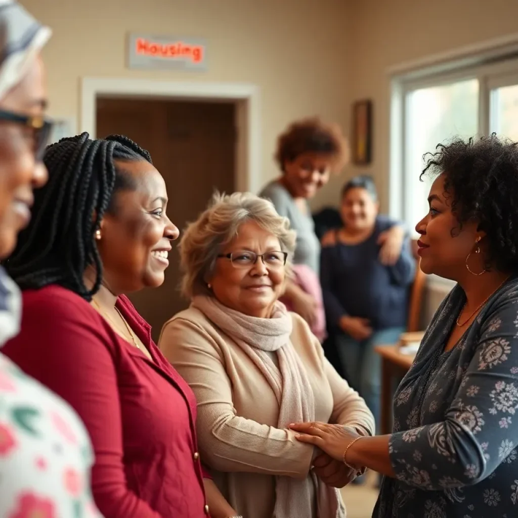 Women receiving support at Heartside Landings, Grand Rapids