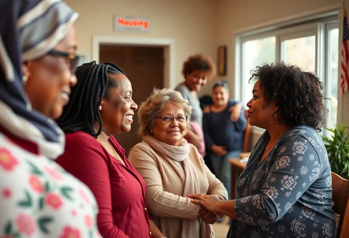 Women receiving support at Heartside Landings, Grand Rapids