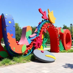Concept design for outdoor sculpture at Heritage Hill Park in Grand Rapids