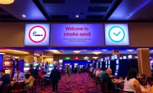 Interior of Ojibwa Casinos highlighting smoke-free policy with guests enjoying the environment.