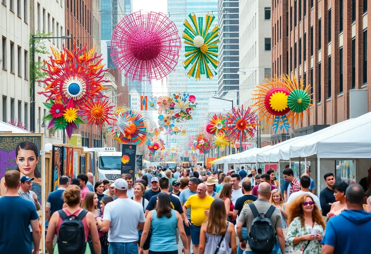 A lively scene at the ArtPrize festival in Grand Rapids