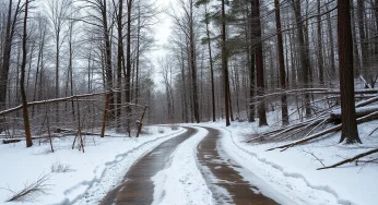 Severe Ice Storms Close State Trails in Michigan