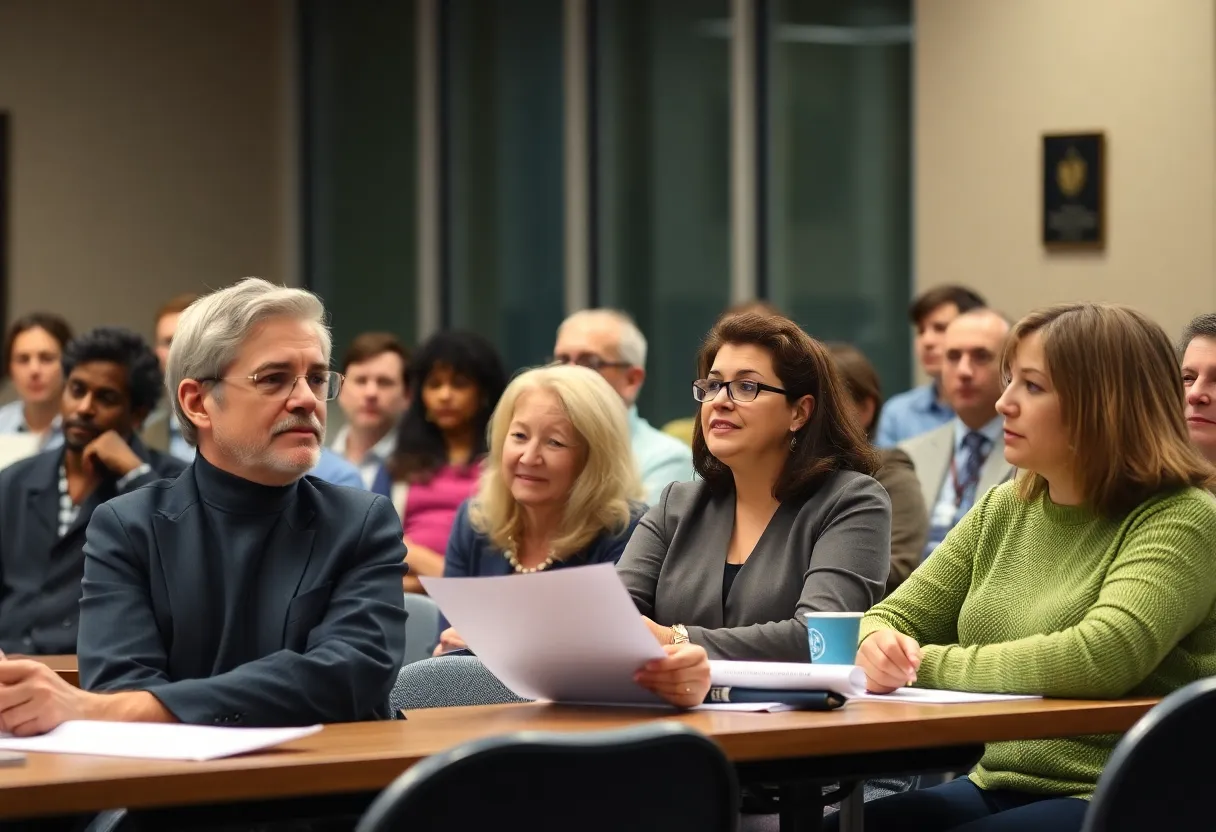 Community members gathered for a discussion on Matthew's House permit proposal.