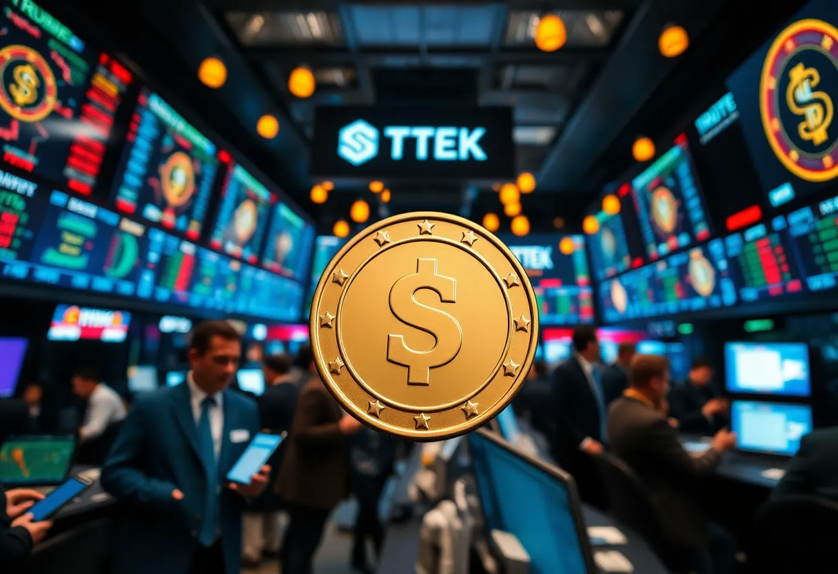 Excited traders celebrating cryptocurrency gains