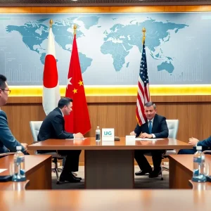 Meeting on currency discussions between Japan and the US