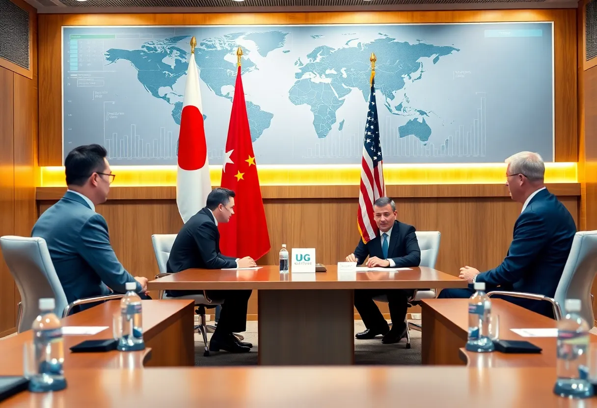 Meeting on currency discussions between Japan and the US