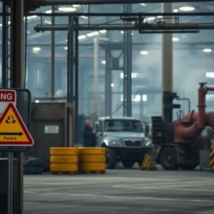 Workplace safety signs at Dundee Engine Plant