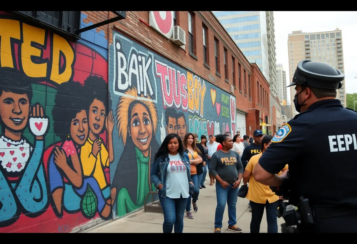 Community scene of Grand Rapids reflecting emotions around police docuseries