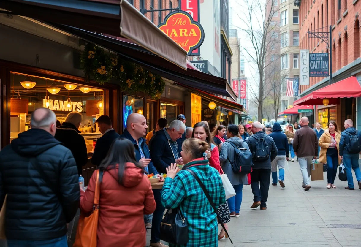 Diverse dishes from local restaurants during a food tour in Grand Rapids