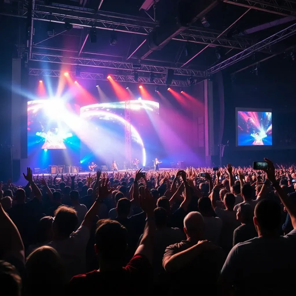 Crowd enjoying Jack White live concert
