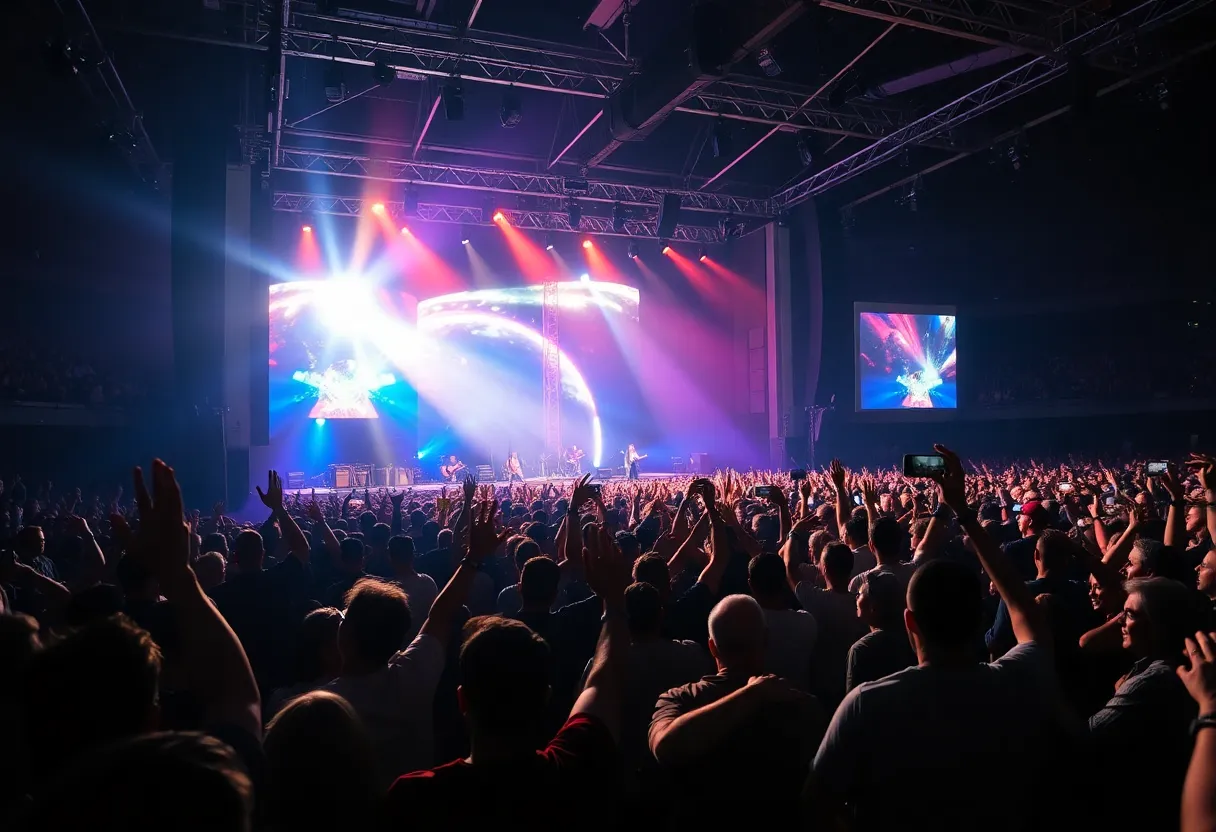 Crowd enjoying Jack White live concert