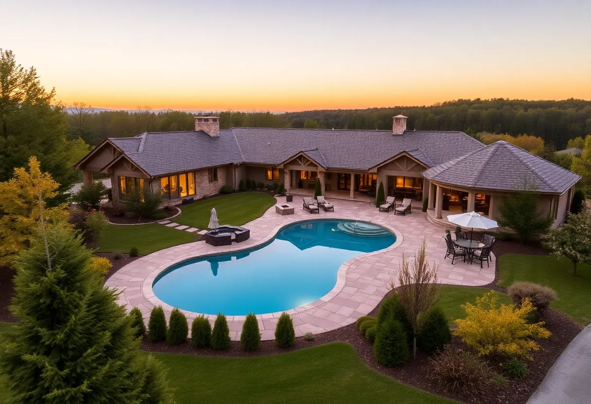 Luxurious ranch house with landscaped grounds in Forest Hills