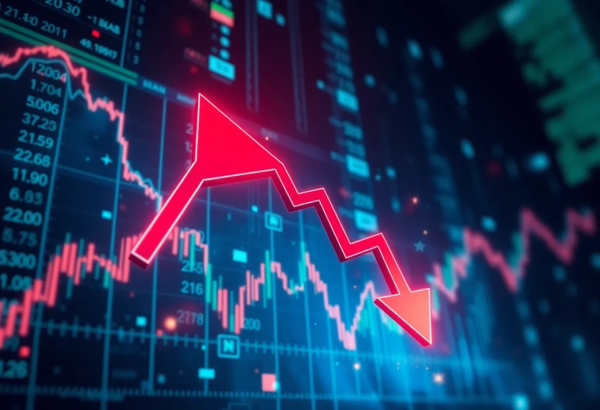 Illustration depicting Nvidia's stock market crash and valuation drop