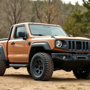 Slate Truck, an affordable electric pickup truck in a natural environment