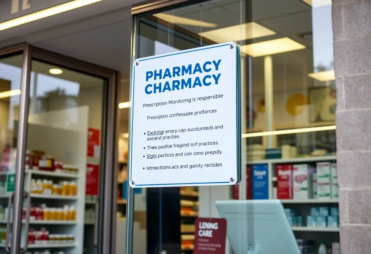 Exterior view of a Walgreens pharmacy focused on safety in medication dispensing.