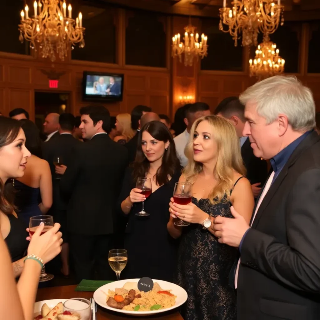 Guests enjoying the Best of Grand Rapids Party with food and drinks