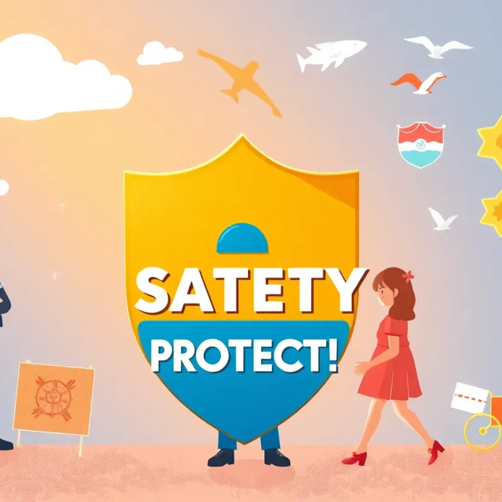 Illustration representing child safety and welfare efforts