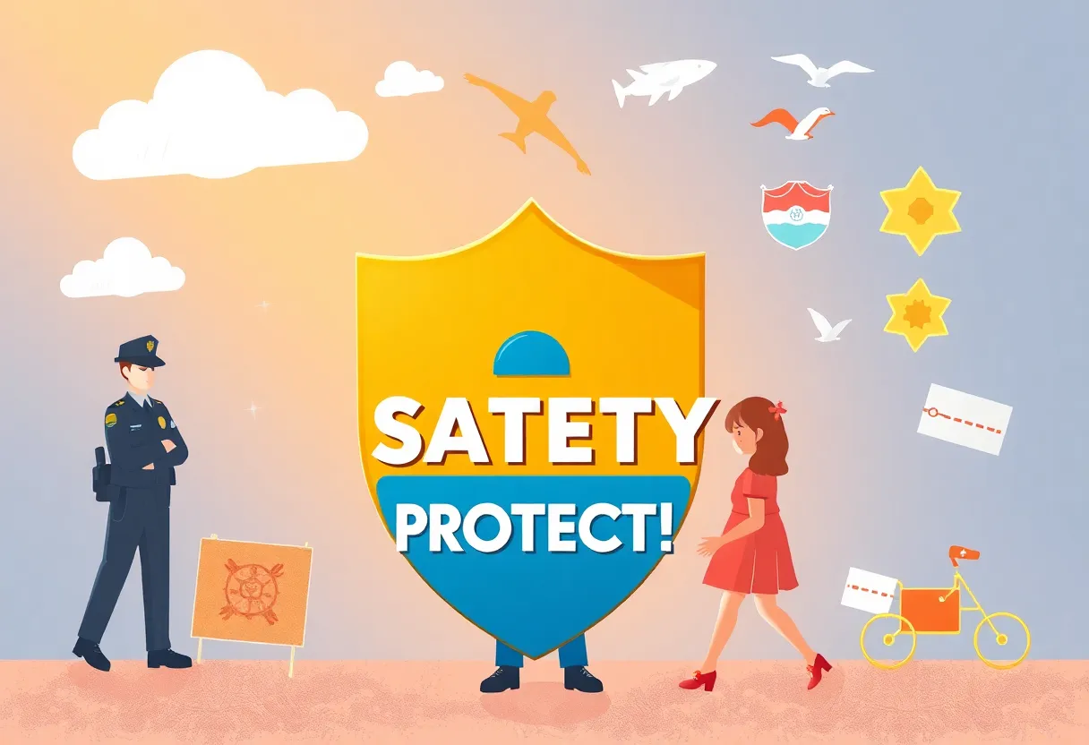 Illustration representing child safety and welfare efforts