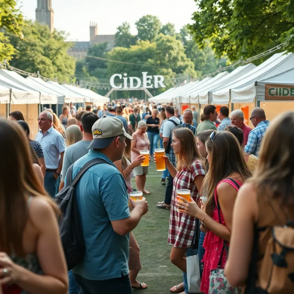 Cider Week GR festival at Rosa Parks Circle with cider tasting booths