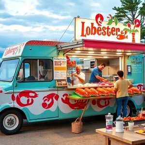 Cousins Maine Lobster food truck at the grand opening in Grand Rapids