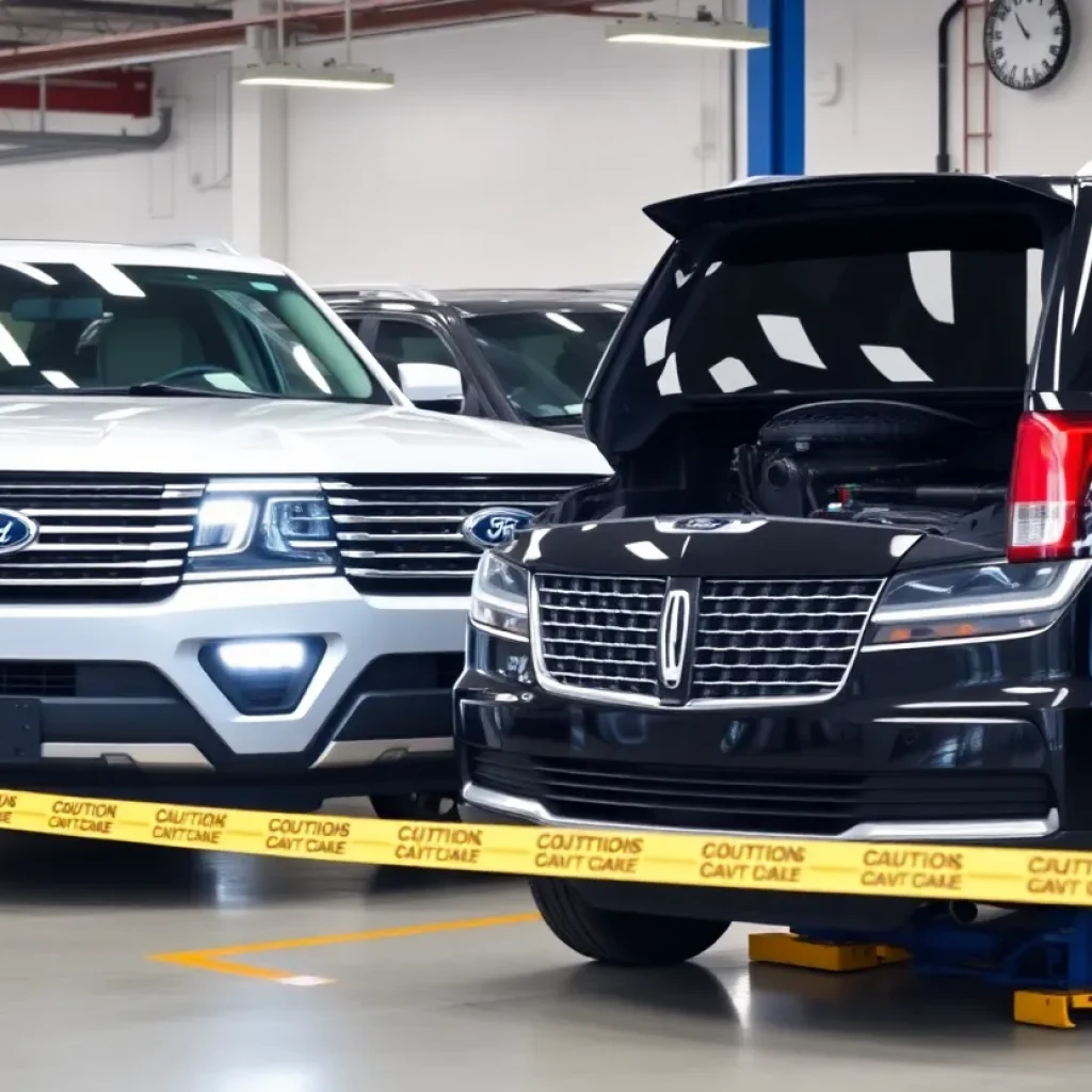 Ford Expedition and Lincoln Navigator vehicles being inspected for recall issues