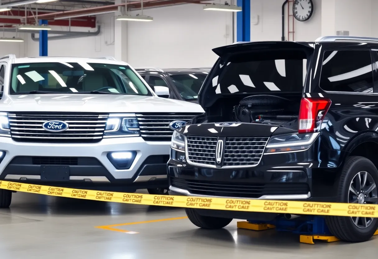 Ford Expedition and Lincoln Navigator vehicles being inspected for recall issues