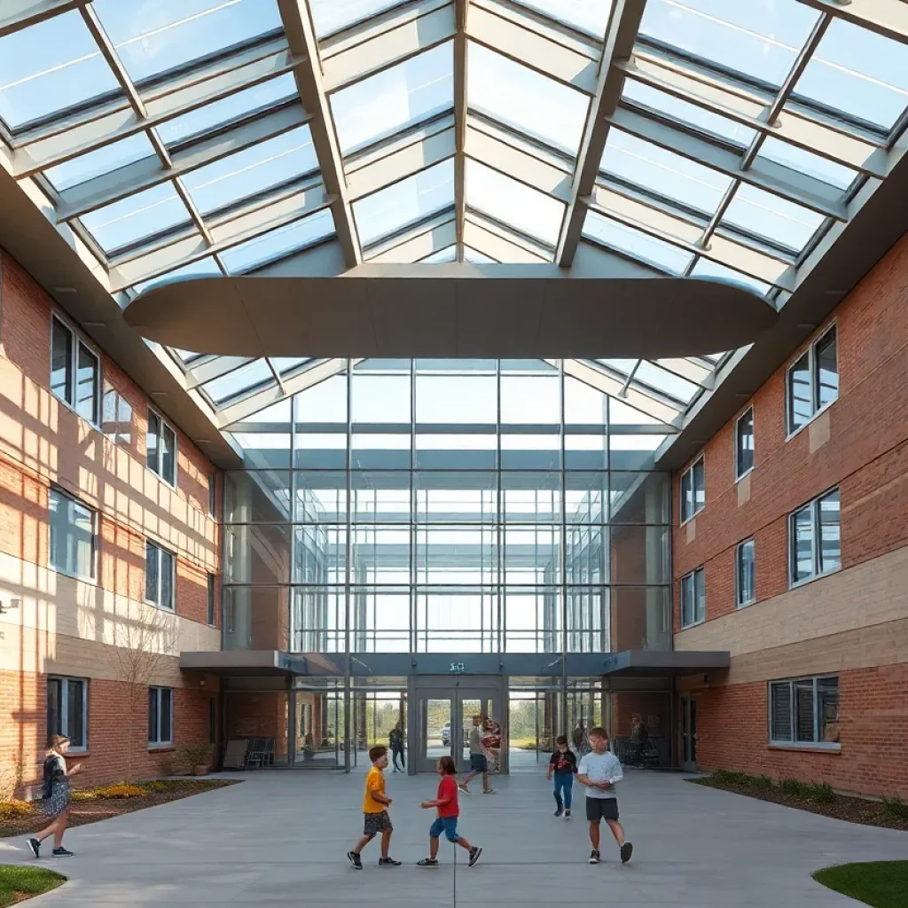 Architectural design of the new Grand Rapids elementary school