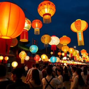 Colorful handcrafted lanterns at the Grand Rapids Lantern Festival