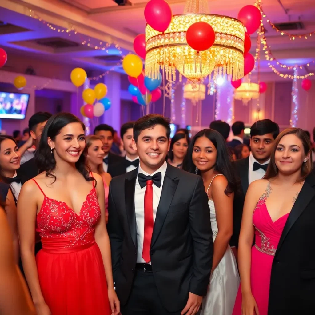 Students enjoying prom festivities in Grand Rapids 2025