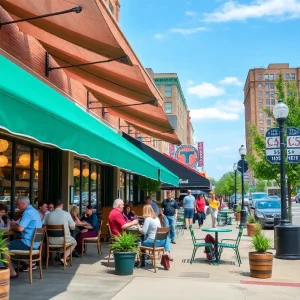 Bustling restaurant scene in Grand Rapids