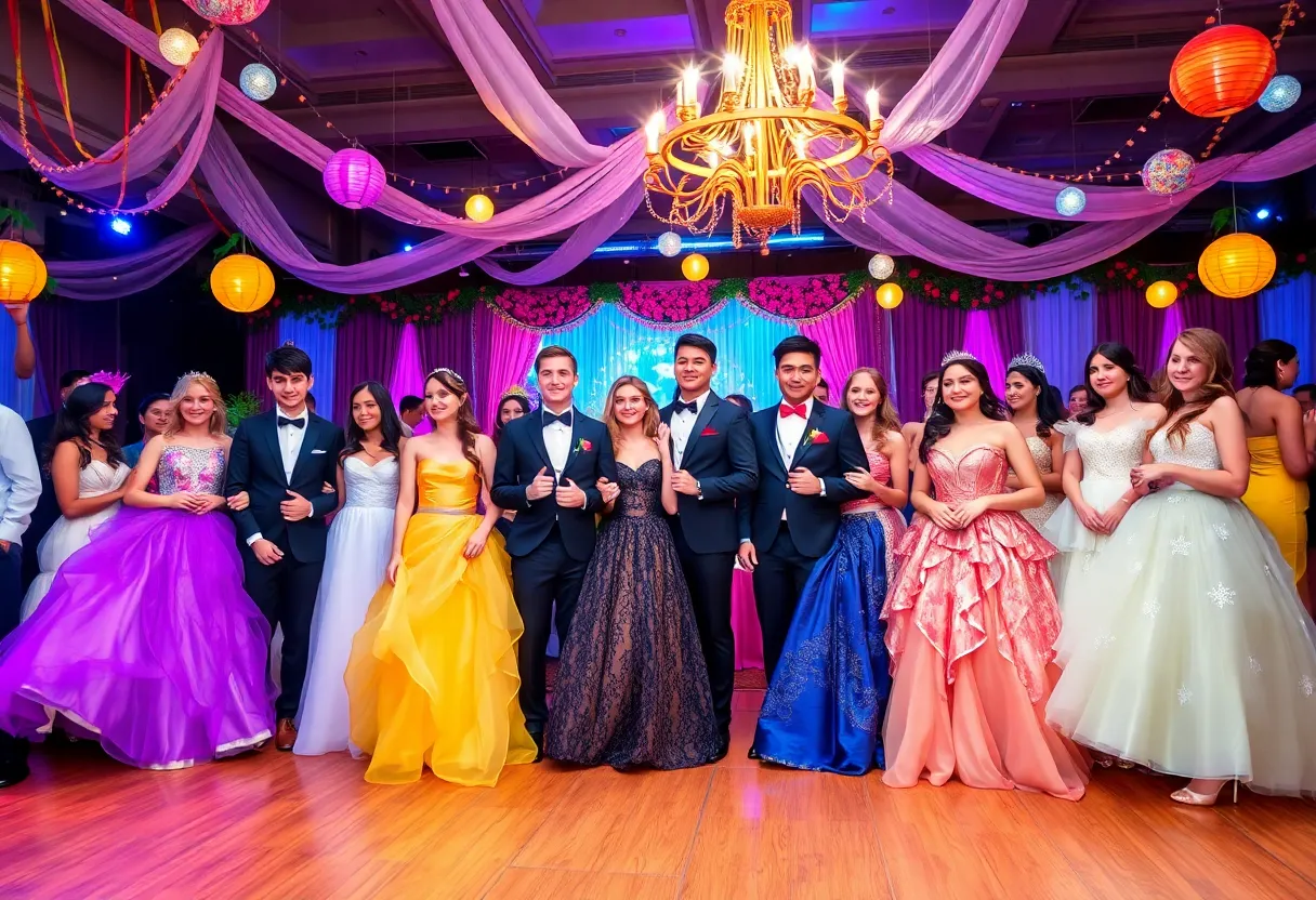Students enjoying the 'Once Upon a Time' prom at Jenison High School
