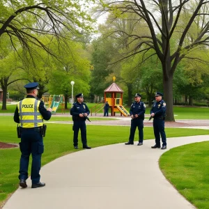 Police presence near Jacee Park in Kentwood after a shooting incident