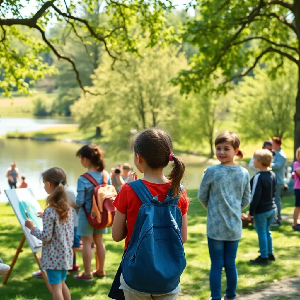 Families and friends engaging in nature activities at Kent County Parks.